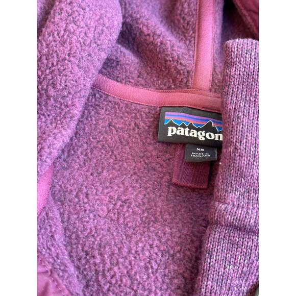 Patagonia Women's Hooded Jacket Size XSmall Wool Blend Purple - Picture 7 of 11